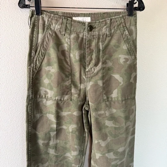 THE GREAT. The Admiral Twill Pants Desert Camo Boho Casual Women’s Size 25 - Picture 5 of 15